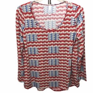 LulaRoe Patriotic Red, White & Blue T-Shirt